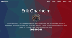 Desktop Screenshot of erikonarheim.com